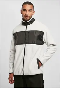 Záplatovaná Micro fleece bunda wolfgrey