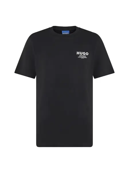 HUGO Tričko 'Nesptee'  čierna / biela