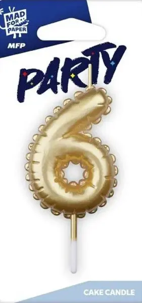 Dortová svíčka MFP č. 6 zlatá