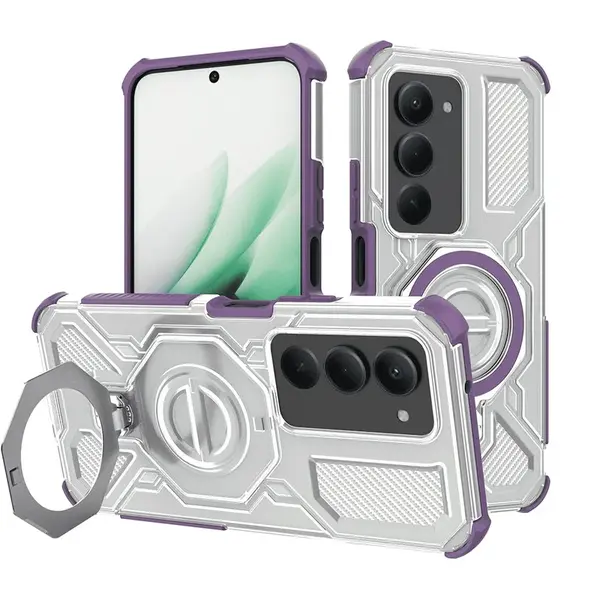 Techsuit Carbon Shield Pro, Xiaomi Redmi 15 4G / 5G, průhledný / fialový