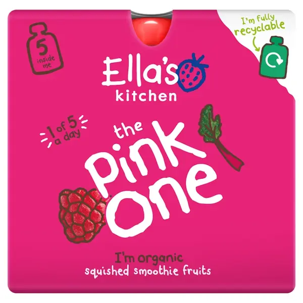 ELLA'S KITCHEN BIO Pink one ovocné smoothie s rebarborou 5 x 90 g