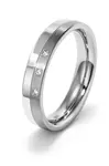 Boccia Titanium Titanový snubní prsten s diamanty 0129-03 49 mm