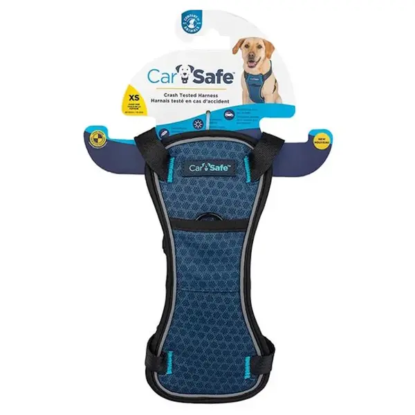 CARSAFE Crash Tested Postroj pro psy do auta modrý, Velikost: S