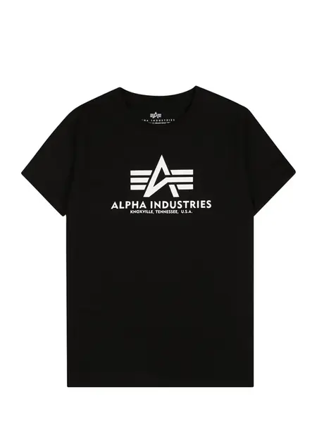 ALPHA INDUSTRIES Tričko  čierna / biela