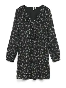 VERO MODA Šaty 'VMIHANNAH'  sivá / zelená / čierna