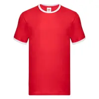 Men's red t-shirt Ringer Fruit of the Loom