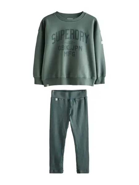 Superdry & Co Set  jedľová / tmavozelená