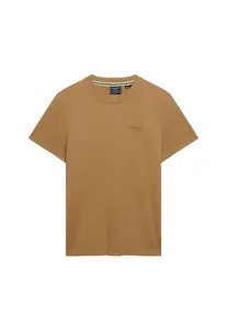 Superdry & Co Tričko 'Essential Serif'  svetlohnedá