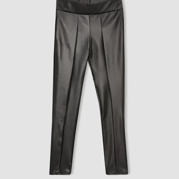 DEFACTO Girl's Long Faux Leather Leggings