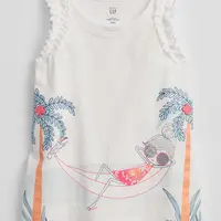 GAP Dětské tílko ruffle graphic tank - Holky