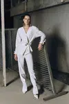Dámské kalhoty Trendyol TPRAW23PL00031/Ecru