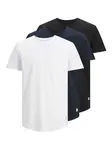 JACK & JONES Tričko 'JJENoa'  námornícka modrá / čierna / biela