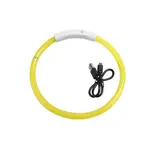 Reedog Full Light USB dobíjecí svítící obojek pro psy a kočky - žlutá - M