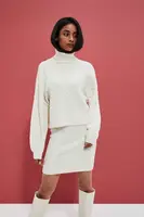 Svetrové šaty Marisse Off White