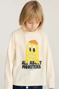 Bobo Choses tričko s dlhým rukávom detské bavlnené Bigtooth Lemon