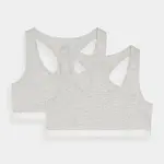 Dámská bavlněná podprsenka pro každodenní nošení 4F (2 Pack) - šedá