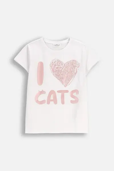 Dětské tričko Coccodrillo bílá barva, EVERYDAY GIRL A