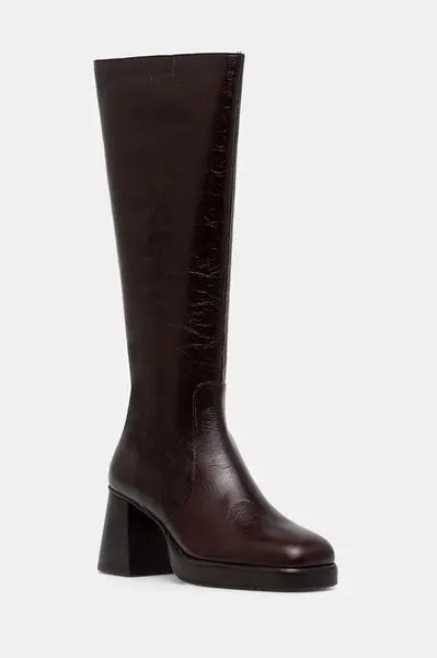 Kožené kozačky Jonak BETINA CUIR VIEILLI