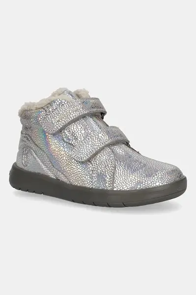 Dětské semišové zimní boty Biomecanics stříbrná barva, 251231