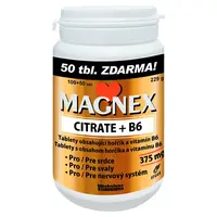 MAGNEX Citrate 375 mg a vitamin B6 100+50 tablet VÝHODNÉ balení