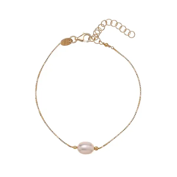 Alisia Něžný pozlacený náramek s pravou perlou AL3707-Oro