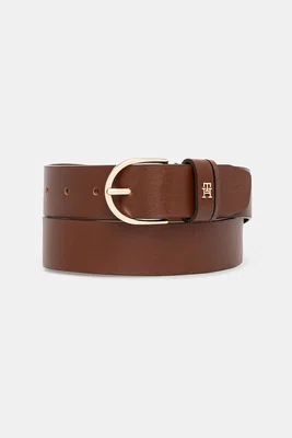 Kožený pásek Tommy Hilfiger dámský, hnědá barva, AW0AW17757