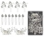 Sada ozdobných vlásenek a hřebínků Sibel Festive Hair Pins Silver Color Kit - 13 ks, stříbrná + dárek zdarma
