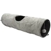 Tunel Magic Cat plyš šustící šedý 90x24cm