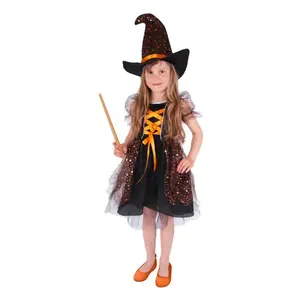Dětský kostým čarodějnice s hvězdičkami (L)