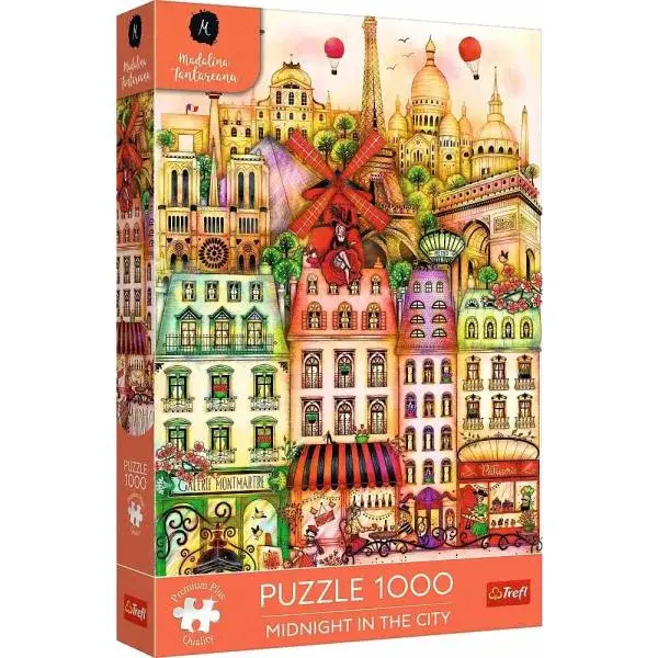 Trefl Puzzle 1000 Premium Plus - Půlnoc v Paříži / Madalina Tantareanu