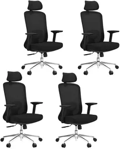 MERCURY 4PACK Ergonomická kancelářská židle ASPEN černá (4 ks)