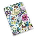 Kroužkový blok Pigna Nature Flowers - A5, čtverečkovaný, 50 listů, mix motivů