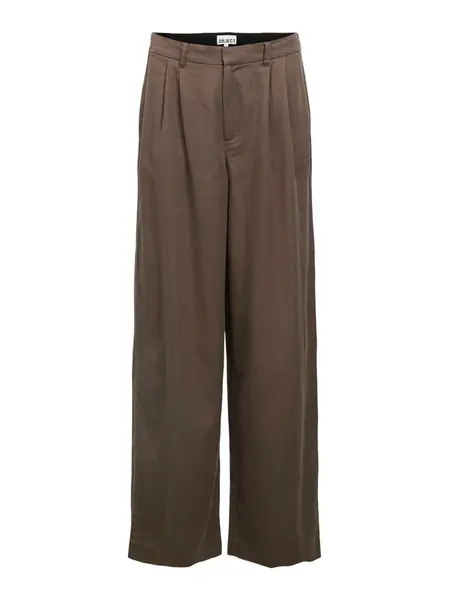 OBJECT Plisované nohavice 'OBJTuba'  čokoládová