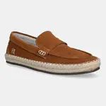 Semišové espadrilky Pepe Jeans TOURIST COAST hnědá barva, PMS10337