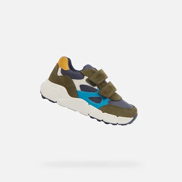 Khaki boys' shoes for the first steps Geox Flexyper Mini Boy - Boys