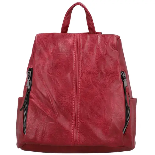 Stylový dámský kabelko-batůžek Hermann, červený