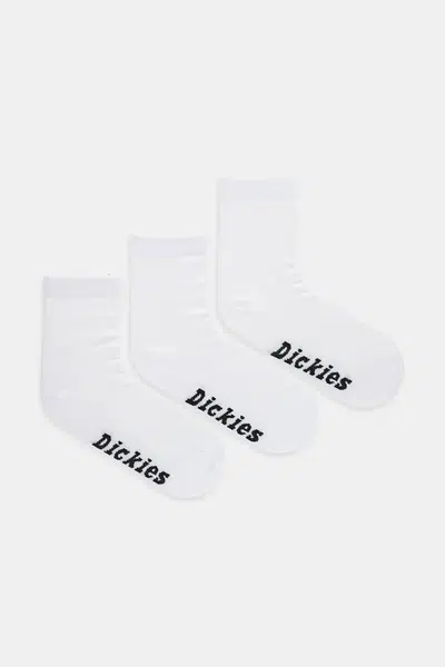 Ponožky Dickies 3-pack pánské, bílá barva, DK0A4Z8D0WH1