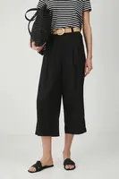 Kalhoty Medicine dámské, černá barva, široké, high waist