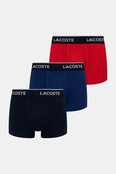 Lacoste přiléhavé boxerky pánské bavlněné s elastanem 3-pack