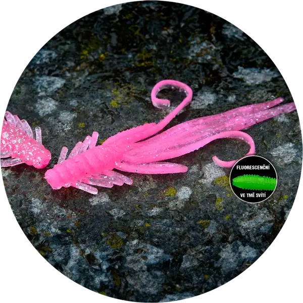 Redbass gumová nástraha nymfa pink g uv - xxl 20 cm 33 g