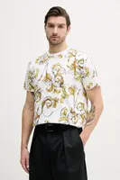 Bavlněné tričko Versace Jeans Couture bílá barva, 78GAH6S0 JS458