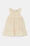 Dětské bavlněné šaty Jamiks AISZA II béžová barva, mini, JLH015