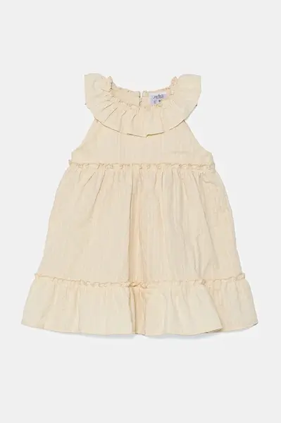 Dětské bavlněné šaty Jamiks AISZA II béžová barva, mini, JLH015