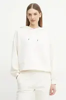 Mikina Armani Exchange dámská, béžová barva, s kapucí, s potiskem, XW000094 AF10804