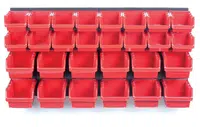 KISTENBERG Závěsná stěna, držák s 28 boxy, 800x165x400 mm, plast - ORDERLINE
