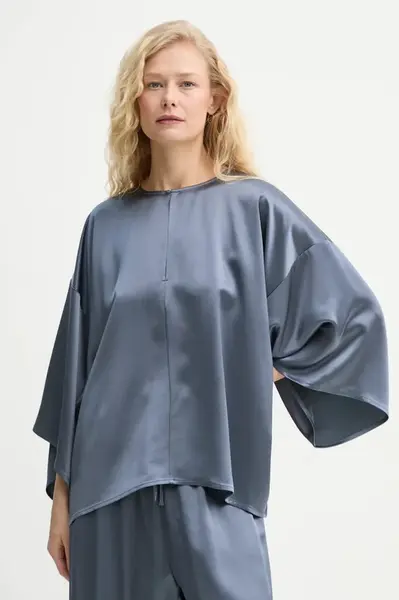 Halenka By Malene Birger CICIE dámská, modrá barva, hladká, 102500