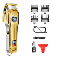 Nabíjateľný zastrihávač vlasov s LCD displejom, Kemei