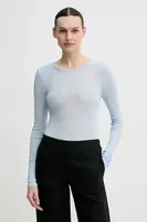 Tričko s dlouhým rukávem s příměsí vlny Samsoe Samsoe SADOU