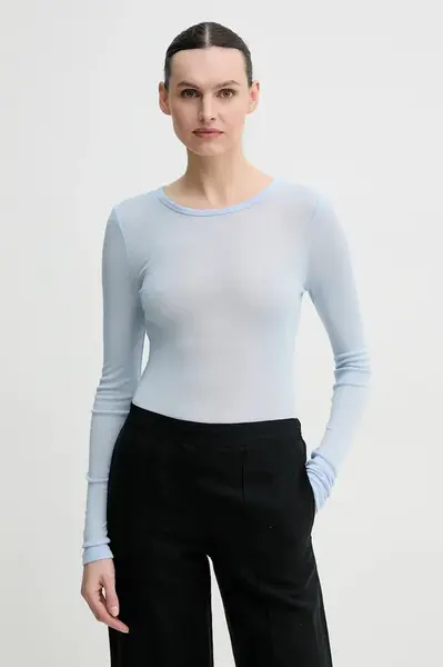 Tričko s dlouhým rukávem s příměsí vlny Samsoe Samsoe SADOU