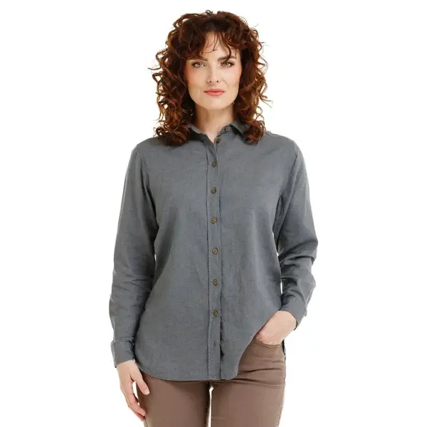 Bushman Dámská lněná košile Fatima, tmavě modrá XXXL